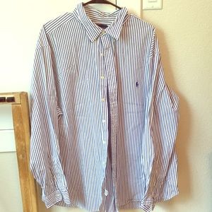 Ralph Lauren 3XB casual button down striped blue